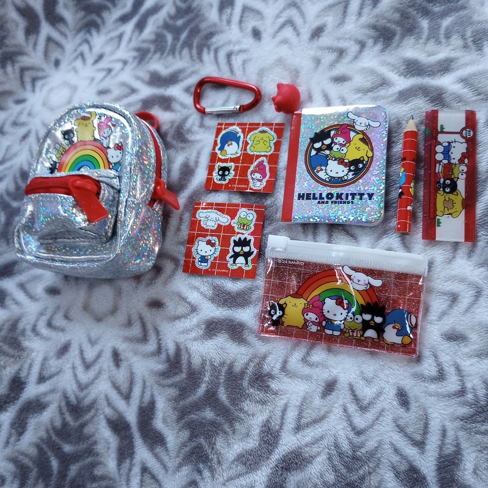 Hello Kitty Silver Rainbow Mini Backpack Set